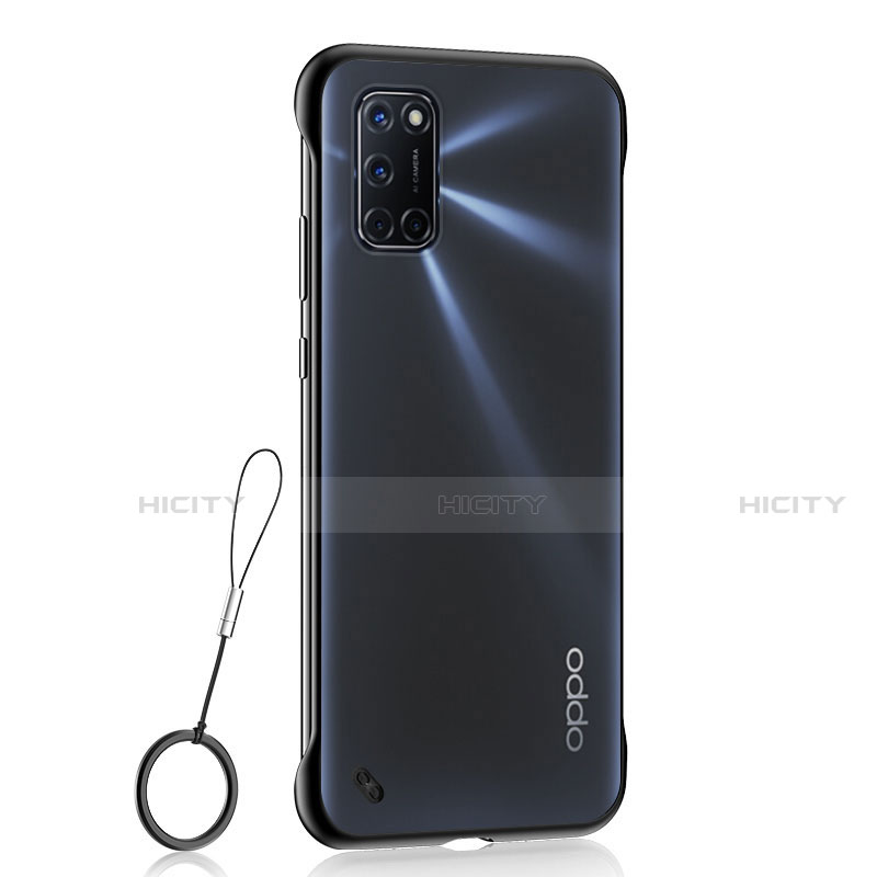 Handyhülle Hülle Crystal Hartschalen Tasche Schutzhülle H02 für Oppo A92 Schwarz