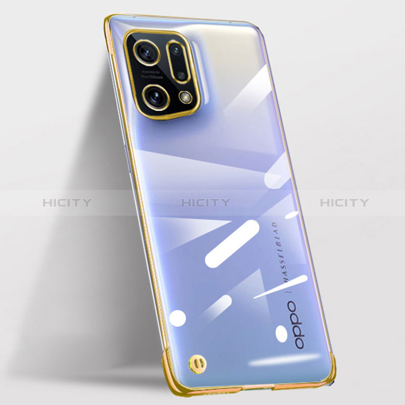 Handyhülle Hülle Crystal Hartschalen Tasche Schutzhülle H02 für Oppo Find X5 5G Gold Plus