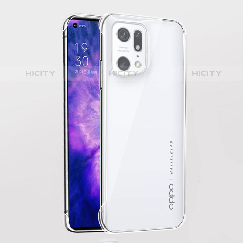 Handyhülle Hülle Crystal Hartschalen Tasche Schutzhülle H02 für Oppo Find X5 Pro 5G Klar