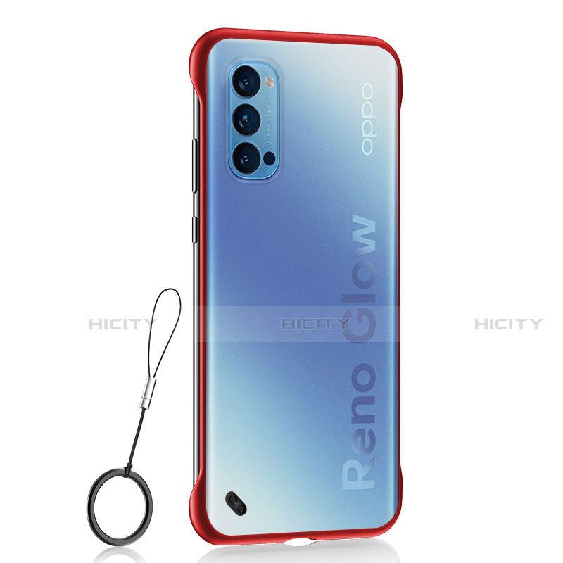 Handyhülle Hülle Crystal Hartschalen Tasche Schutzhülle H02 für Oppo Reno4 5G Rot