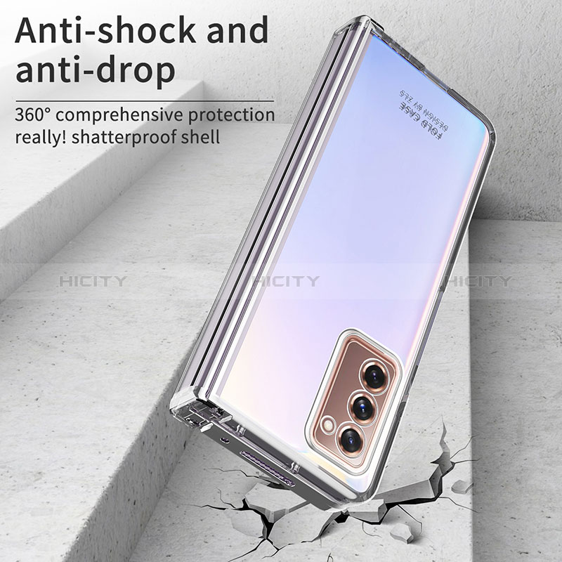 Handyhülle Hülle Crystal Hartschalen Tasche Schutzhülle H02 für Samsung Galaxy Z Fold2 5G groß