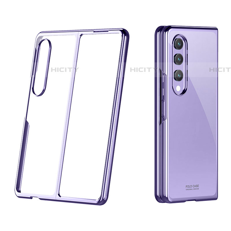 Handyhülle Hülle Crystal Hartschalen Tasche Schutzhülle H02 für Samsung Galaxy Z Fold4 5G Violett