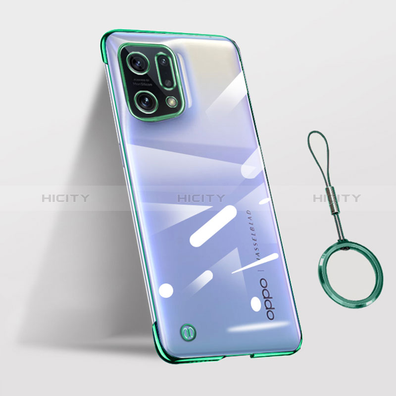 Handyhülle Hülle Crystal Hartschalen Tasche Schutzhülle H03 für Oppo Find X5 5G Grün