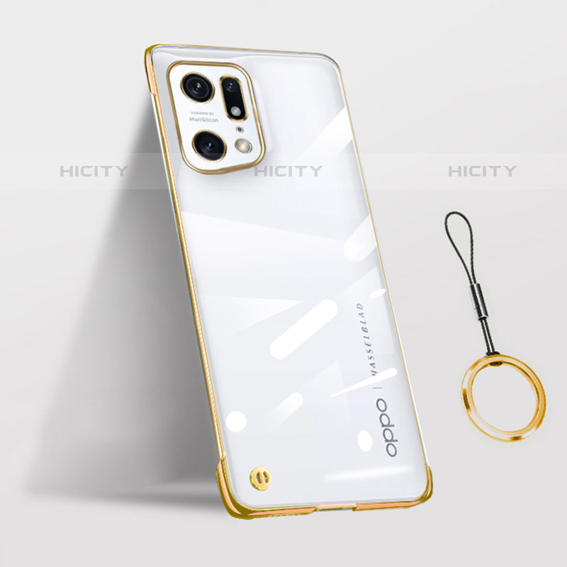 Handyhülle Hülle Crystal Hartschalen Tasche Schutzhülle H03 für Oppo Find X5 Pro 5G Gold Plus