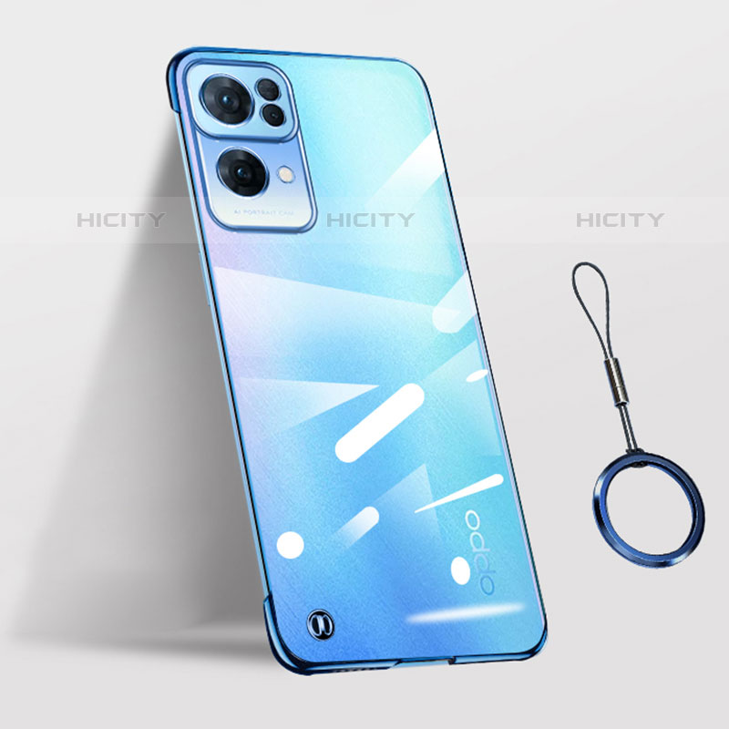 Handyhülle Hülle Crystal Hartschalen Tasche Schutzhülle H03 für Oppo Reno7 Pro 5G Blau Plus