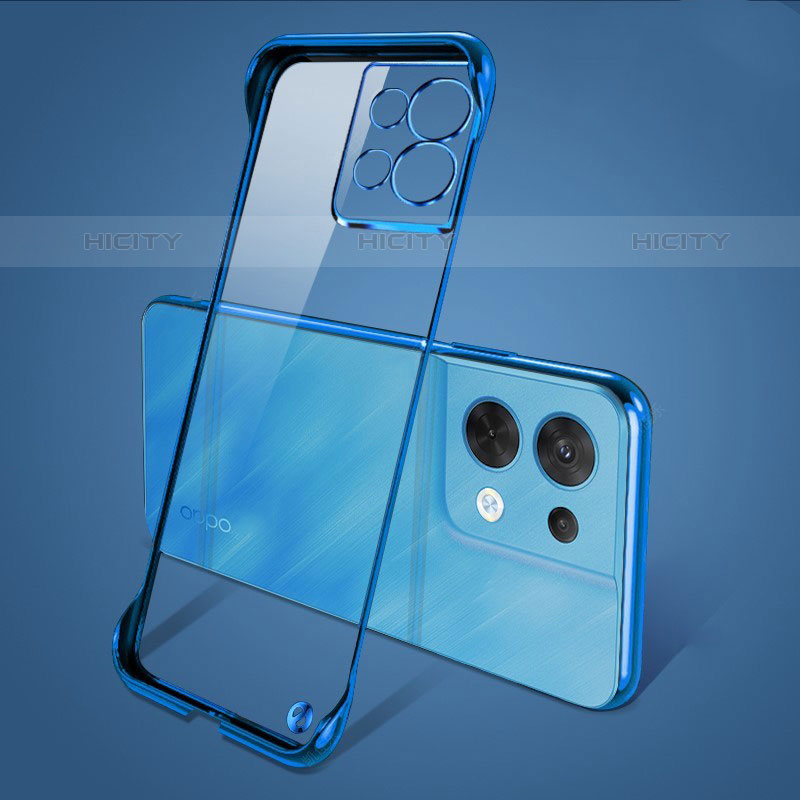 Handyhülle Hülle Crystal Hartschalen Tasche Schutzhülle H03 für Oppo Reno9 Pro 5G Blau