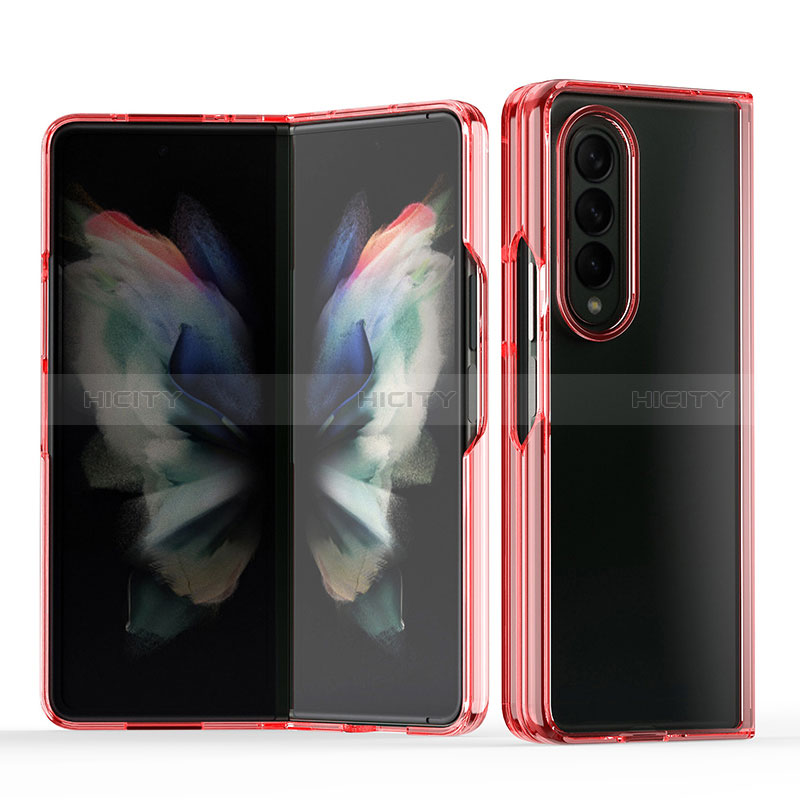 Handyhülle Hülle Crystal Hartschalen Tasche Schutzhülle H03 für Samsung Galaxy Z Fold3 5G Rot