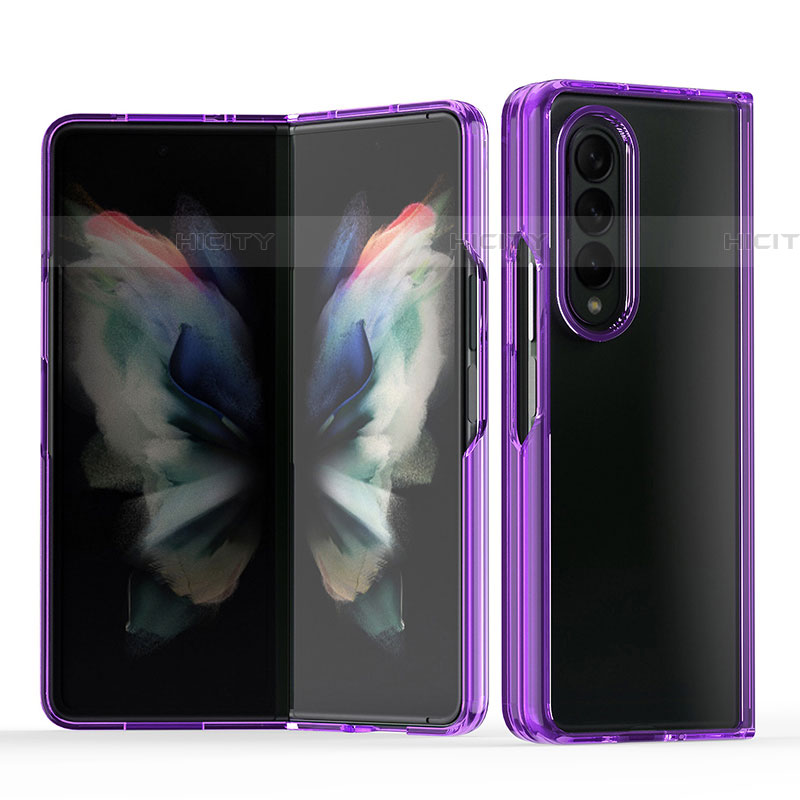 Handyhülle Hülle Crystal Hartschalen Tasche Schutzhülle H03 für Samsung Galaxy Z Fold4 5G groß