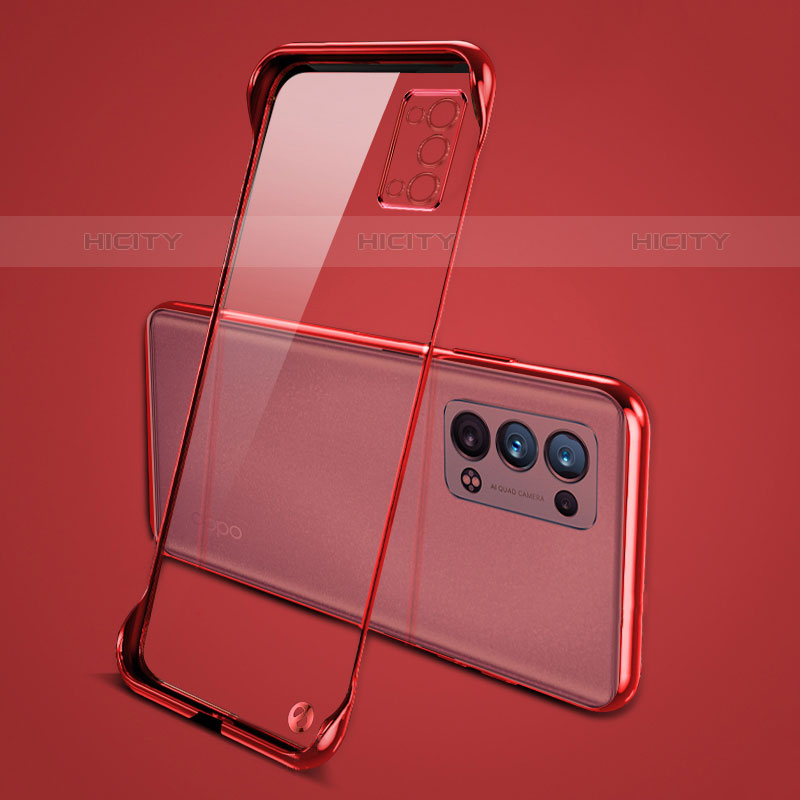 Handyhülle Hülle Crystal Hartschalen Tasche Schutzhülle H04 für Oppo Reno6 Pro+ Plus 5G Rot