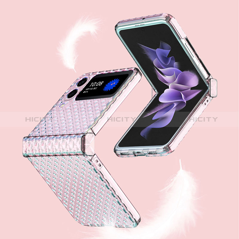 Handyhülle Hülle Crystal Hartschalen Tasche Schutzhülle H04 für Samsung Galaxy Z Flip3 5G groß