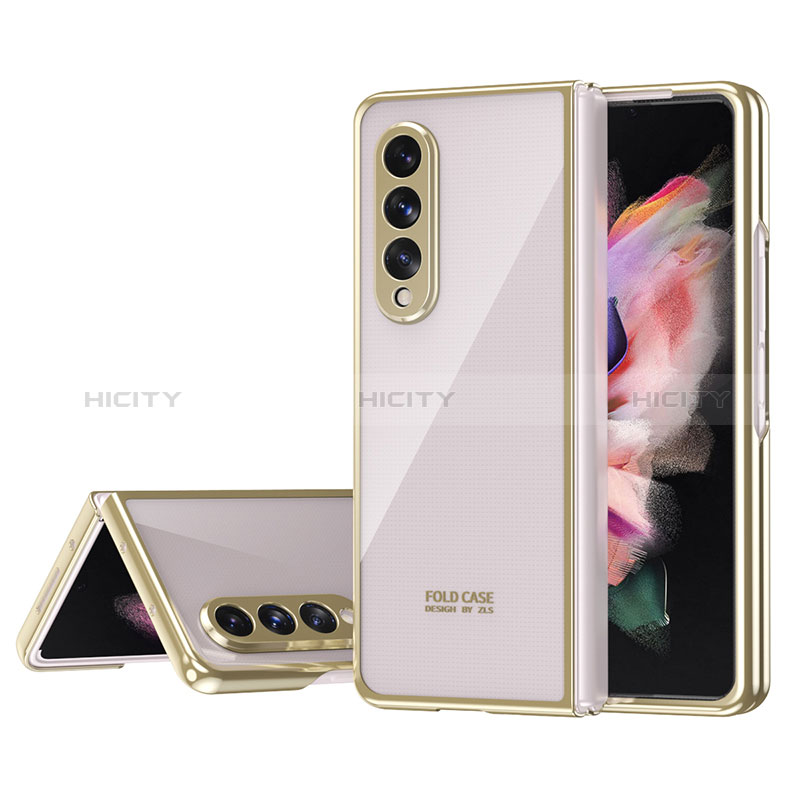 Handyhülle Hülle Crystal Hartschalen Tasche Schutzhülle H04 für Samsung Galaxy Z Fold3 5G Gold