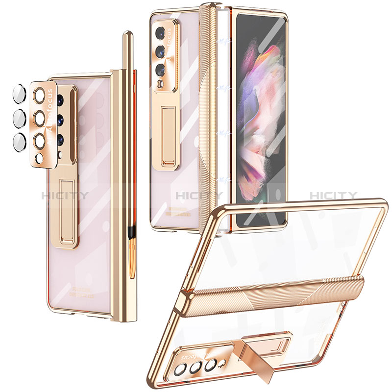 Handyhülle Hülle Crystal Hartschalen Tasche Schutzhülle H05 für Samsung Galaxy Z Fold3 5G Gold