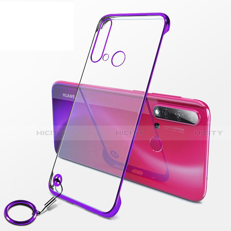 Handyhülle Hülle Crystal Hartschalen Tasche Schutzhülle K01 für Huawei P20 Lite (2019) Violett Plus