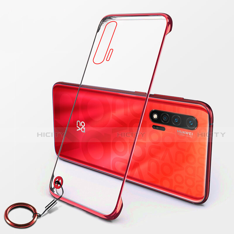 Handyhülle Hülle Crystal Hartschalen Tasche Schutzhülle S01 für Huawei Nova 6 5G Rot