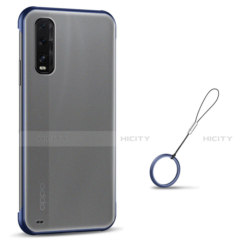 Handyhülle Hülle Crystal Hartschalen Tasche Schutzhülle S01 für Oppo Find X2 Blau Plus