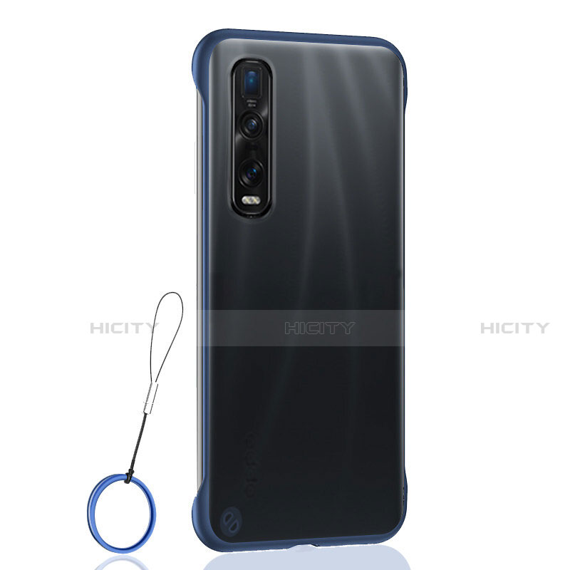 Handyhülle Hülle Crystal Hartschalen Tasche Schutzhülle S01 für Oppo Find X2 Pro Blau