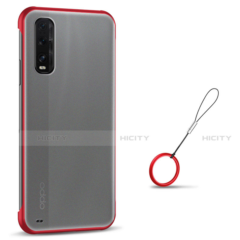 Handyhülle Hülle Crystal Hartschalen Tasche Schutzhülle S01 für Oppo Find X2 Rot