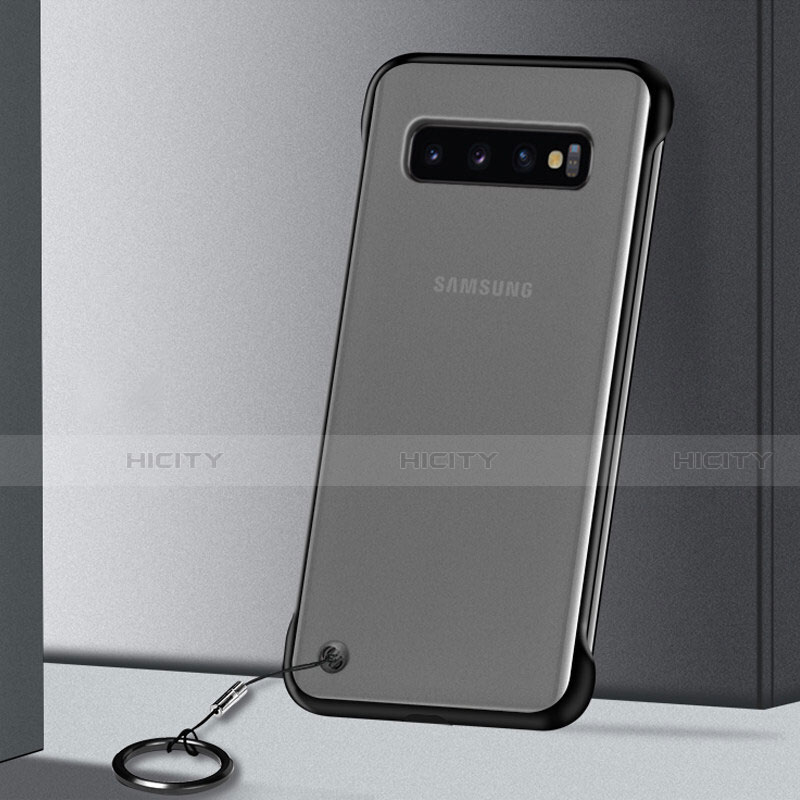 Handyhülle Hülle Crystal Hartschalen Tasche Schutzhülle S01 für Samsung Galaxy S10 5G Schwarz Plus