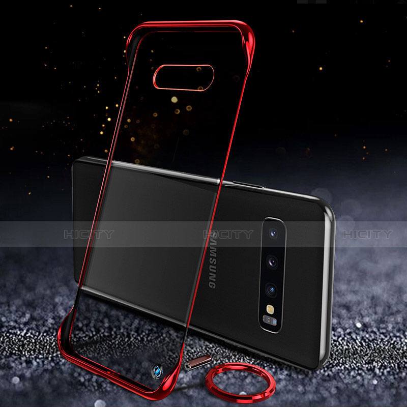 Handyhülle Hülle Crystal Hartschalen Tasche Schutzhülle S03 für Samsung Galaxy S10 Plus Rot