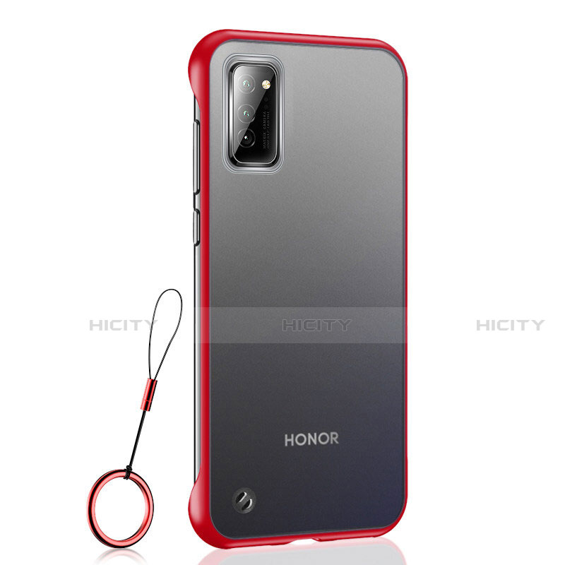 Handyhülle Hülle Crystal Hartschalen Tasche Schutzhülle S04 für Huawei Honor V30 5G Rot