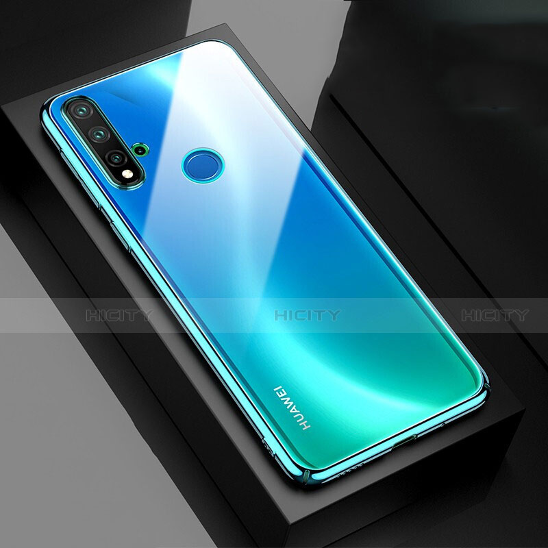 Handyhülle Hülle Crystal Hartschalen Tasche Schutzhülle S05 für Huawei P20 Lite (2019) Cyan Plus