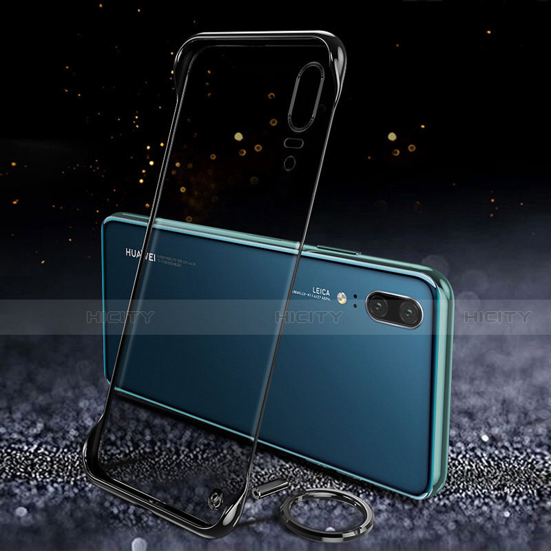 Handyhülle Hülle Crystal Hartschalen Tasche Schutzhülle S05 für Huawei P20 Schwarz