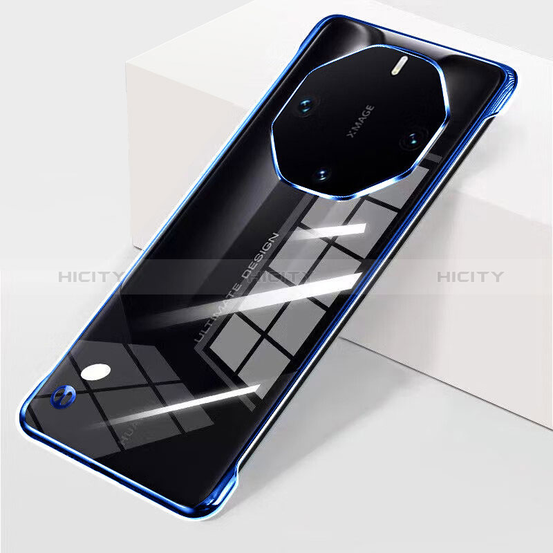 Handyhülle Hülle Crystal Rahmenlos Hartschalen Tasche Schutzhülle für Huawei Mate 60 RS Ultimate Blau