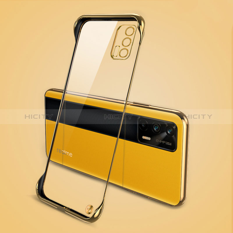 Handyhülle Hülle Crystal Rahmenlos Hartschalen Tasche Schutzhülle für Realme GT 5G Gold