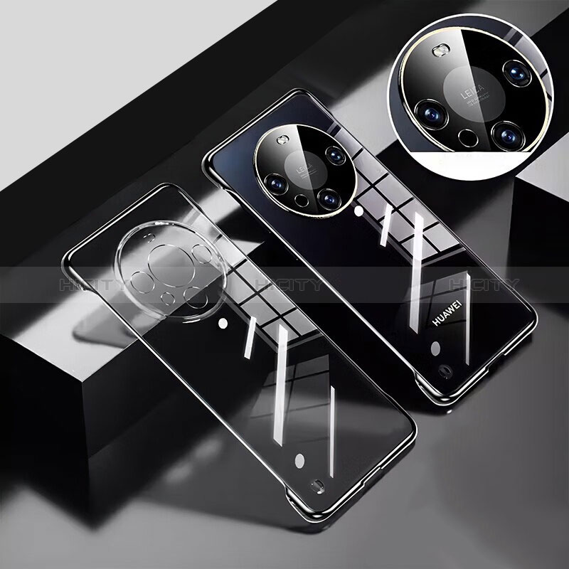 Handyhülle Hülle Crystal Rahmenlos Hartschalen Tasche Schutzhülle H01 für Huawei Mate 60 Pro Schwarz