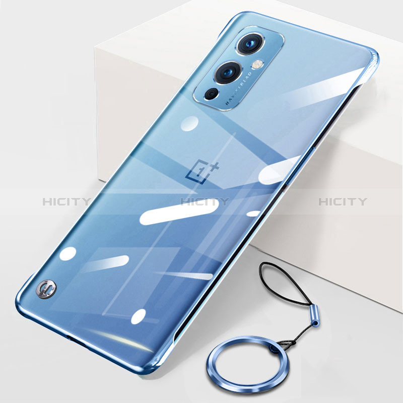 Handyhülle Hülle Crystal Rahmenlos Hartschalen Tasche Schutzhülle H01 für OnePlus 9 5G Blau