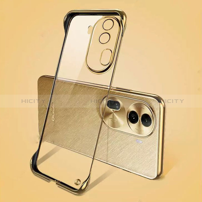 Handyhülle Hülle Crystal Rahmenlos Hartschalen Tasche Schutzhülle H01 für Oppo Reno11 Pro 5G Gold