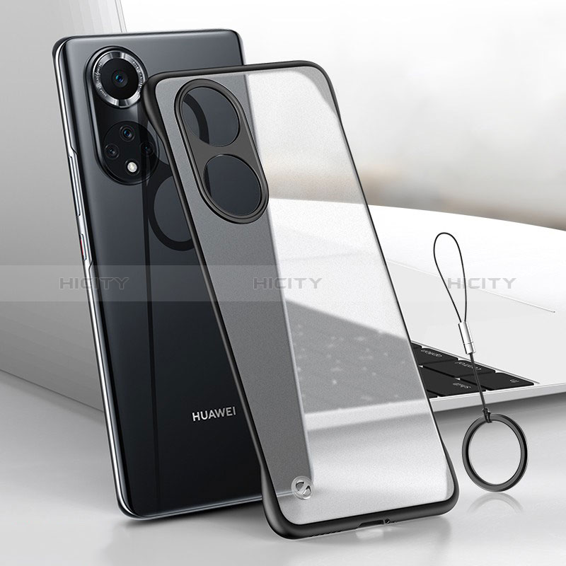 Handyhülle Hülle Crystal Rahmenlos Hartschalen Tasche Schutzhülle H02 für Huawei Honor 50 Pro 5G Schwarz