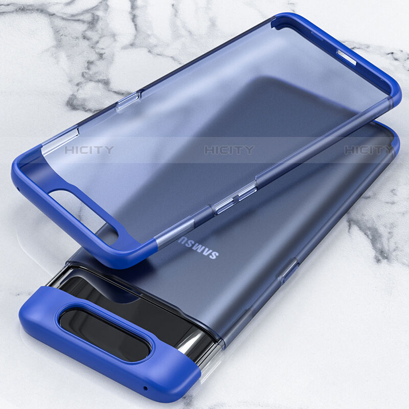 Handyhülle Hülle Crystal Tasche Schutzhülle H02 für Samsung Galaxy A80 Blau