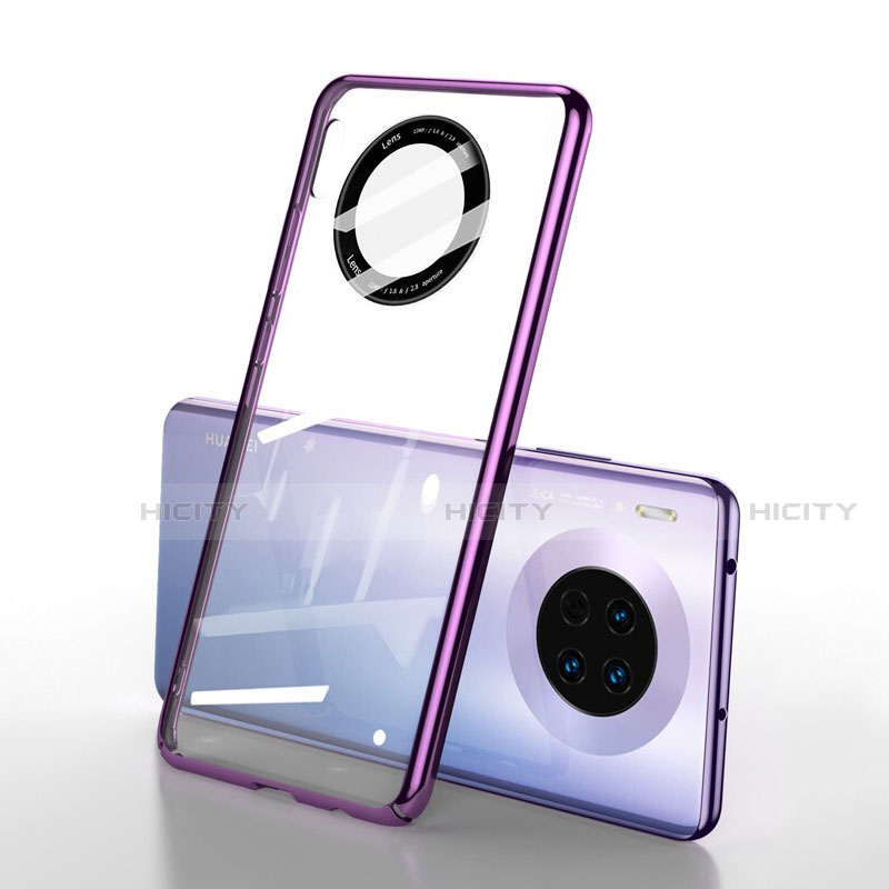 Handyhülle Hülle Crystal Tasche Schutzhülle S01 für Huawei Mate 30 5G Violett Plus