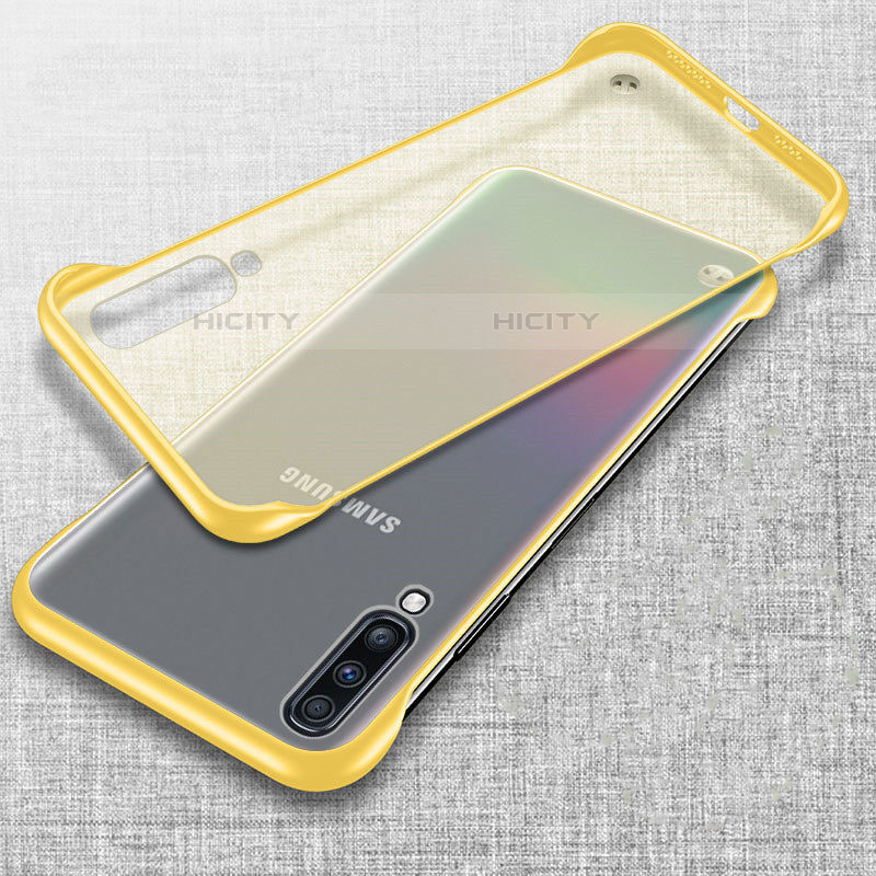 Handyhülle Hülle Crystal Tasche Schutzhülle S02 für Samsung Galaxy A70S Gelb Plus