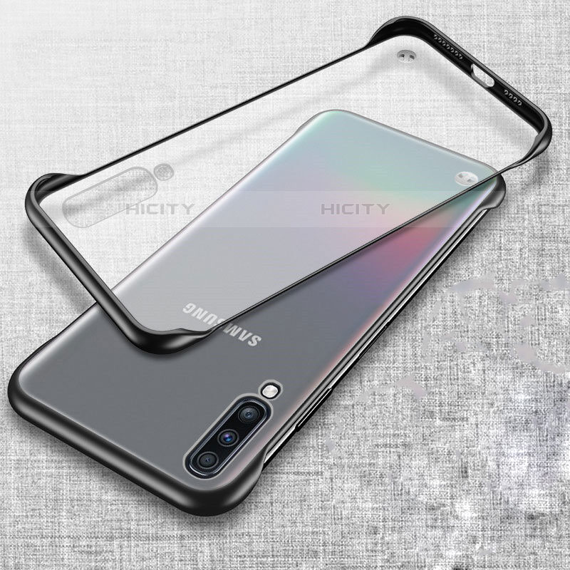 Handyhülle Hülle Crystal Tasche Schutzhülle S02 für Samsung Galaxy A70S Schwarz