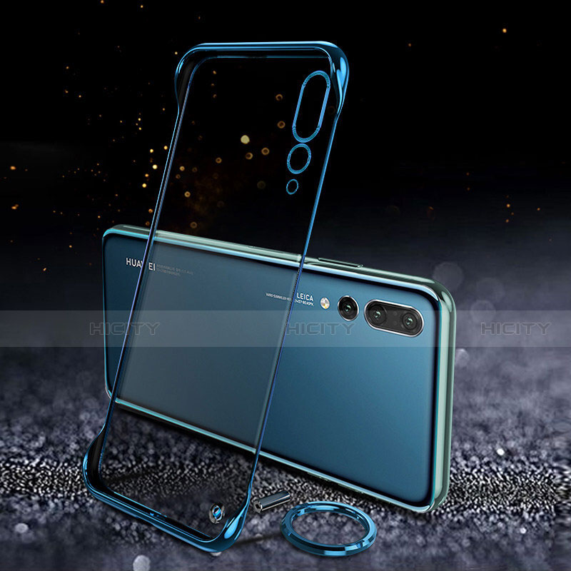 Handyhülle Hülle Crystal Tasche Schutzhülle S04 für Huawei P20 Pro Blau