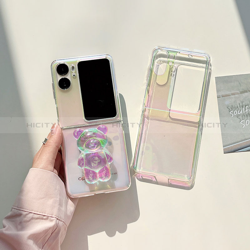 Handyhülle Hülle Crystal Tasche Schutzhülle T02 für Oppo Find N2 Flip 5G Plusfarbig groß