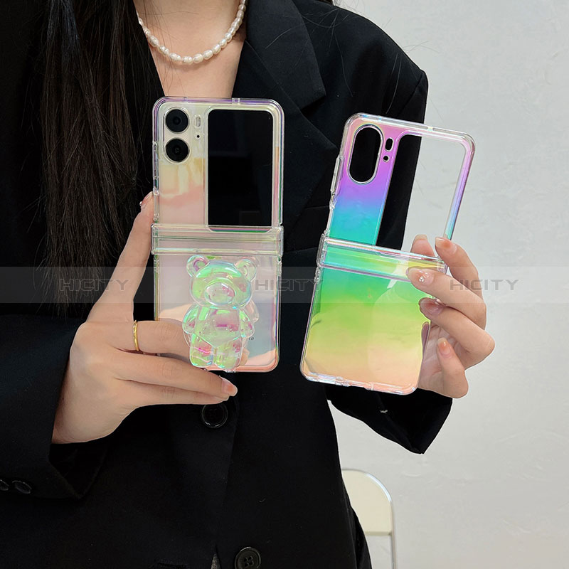 Handyhülle Hülle Crystal Tasche Schutzhülle T03 für Oppo Find N2 Flip 5G Plusfarbig Plus