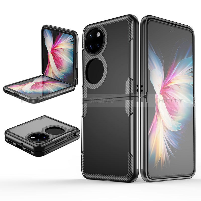 Handyhülle Hülle Crystal Tasche Schutzhülle Z01L für Huawei P60 Pocket Schwarz