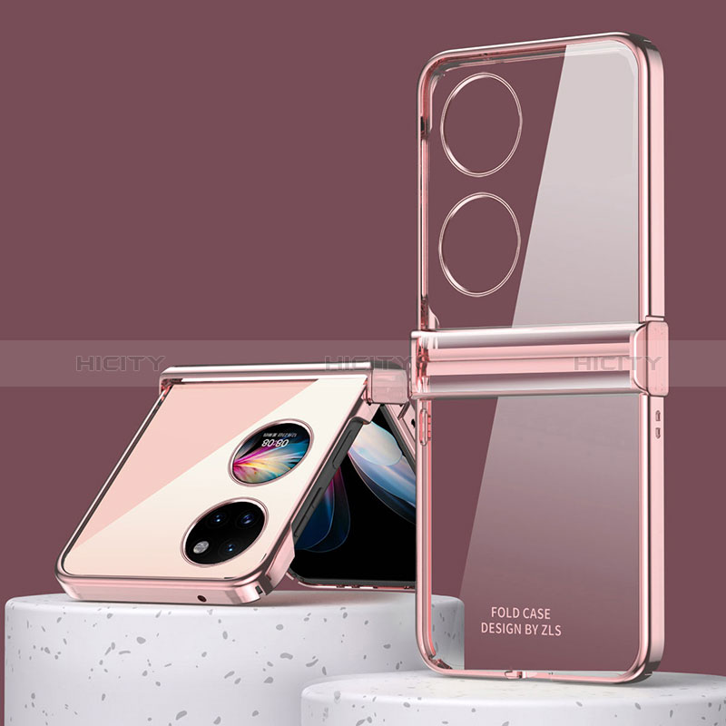 Handyhülle Hülle Crystal Tasche Schutzhülle ZL1 für Huawei P60 Pocket Rosegold Plus