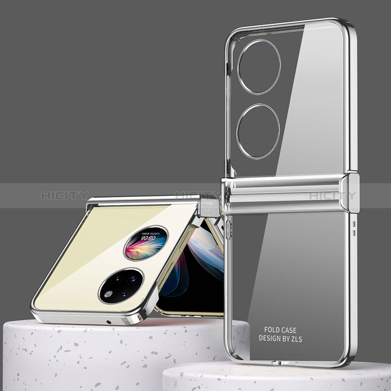 Handyhülle Hülle Crystal Tasche Schutzhülle ZL1 für Huawei Pocket S Silber