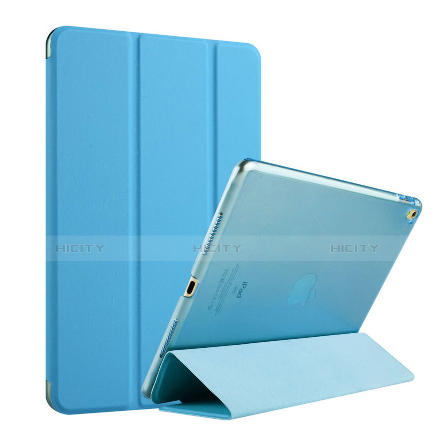 Handyhülle Hülle Flip Stand Tasche Leder für Apple iPad Pro 9.7 Hellblau groß