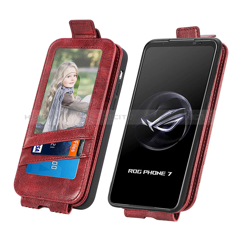 Handyhülle Hülle Flip Tasche Leder für Asus ROG Phone 7