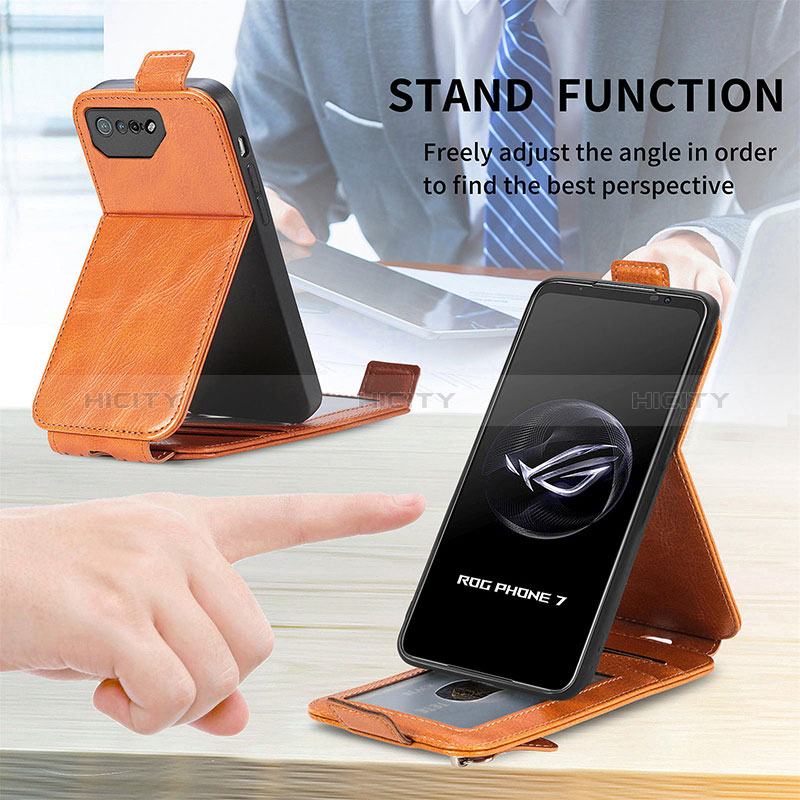 Handyhülle Hülle Flip Tasche Leder für Asus ROG Phone 7