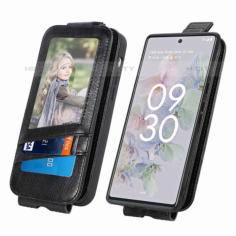 Handyhülle Hülle Flip Tasche Leder für Google Pixel 6a 5G