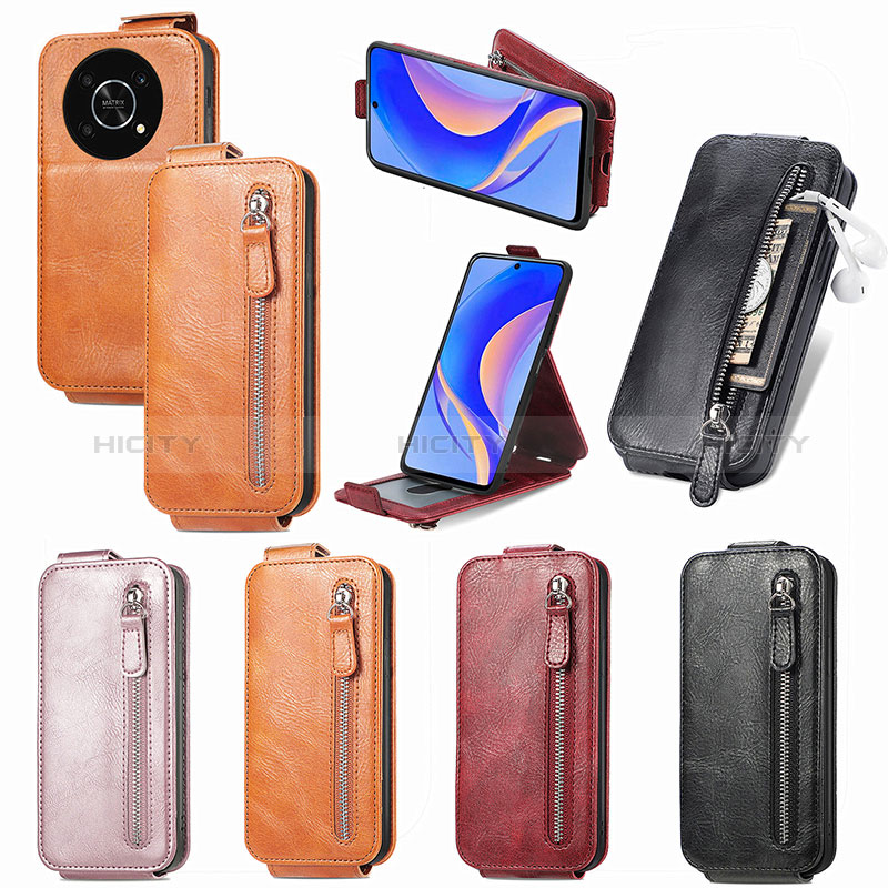 Handyhülle Hülle Flip Tasche Leder für Huawei Enjoy 50 Pro groß