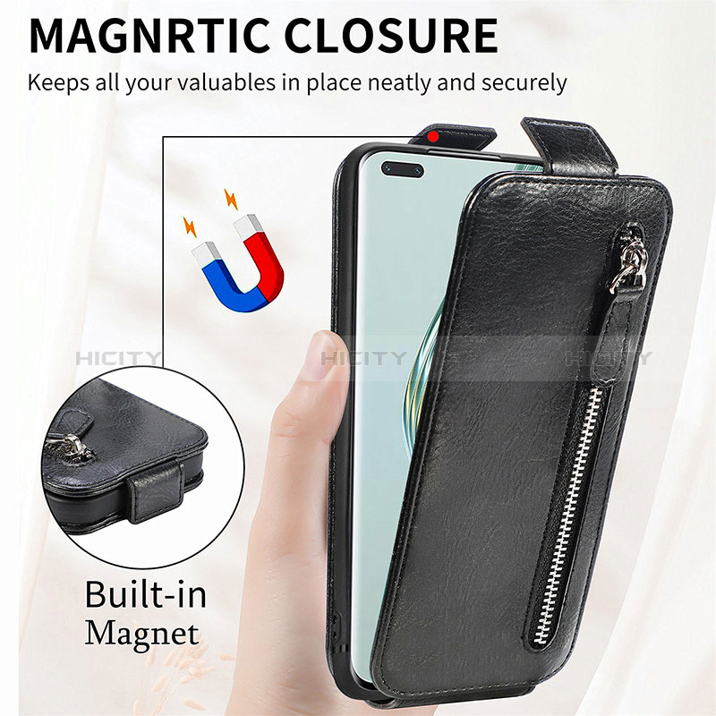 Handyhülle Hülle Flip Tasche Leder für Huawei Honor Magic5 Pro 5G