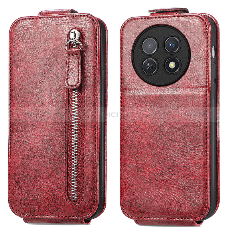 Handyhülle Hülle Flip Tasche Leder für Huawei Nova Y91 Rot