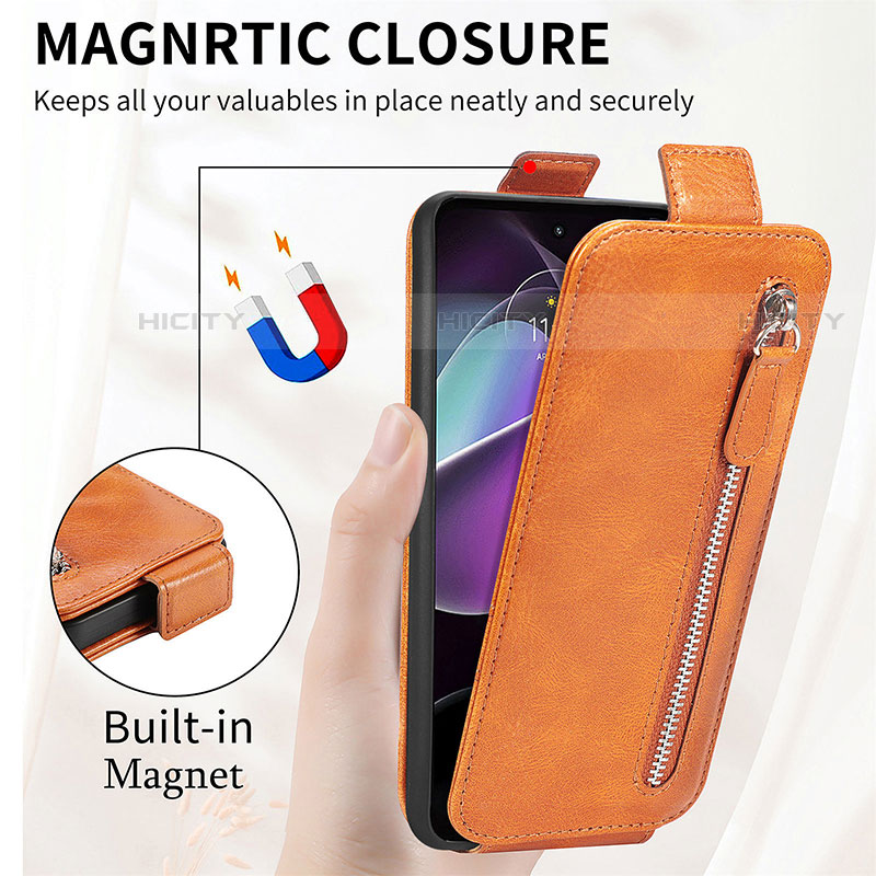 Handyhülle Hülle Flip Tasche Leder für Motorola Moto G 5G (2022)